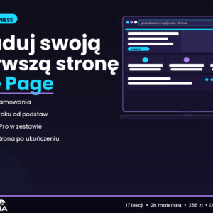 Kurs tworzenia strony WordPress One Page – Pixel Akademia – 17 lekcji krok po kroku z Kadence Pro